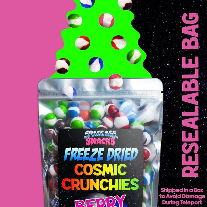 Space Age Snacks - Vente Bonbons durs - Crunchies cosmiques aux baies lyophilisées (5 onces)