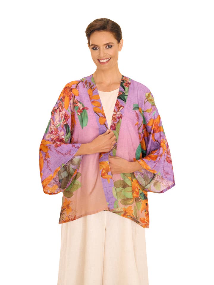 Purple Kimono Jacket - Botany Bliss - Lavender for wholesale on Faire