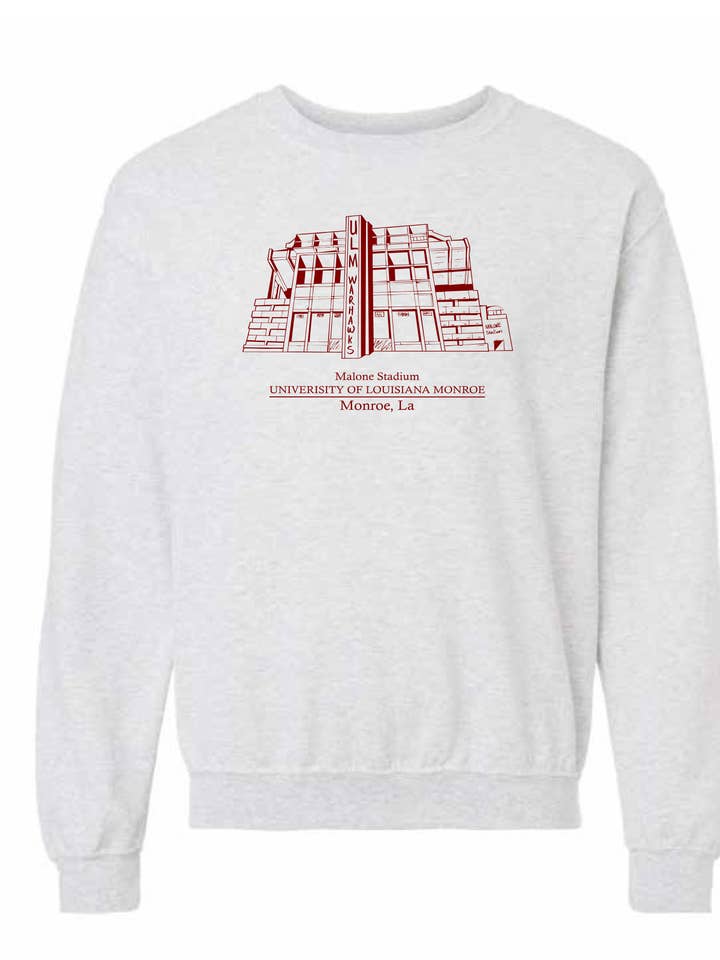 ULM Stadium Sweatshirt for wholesale by Rush: Greek Gifts