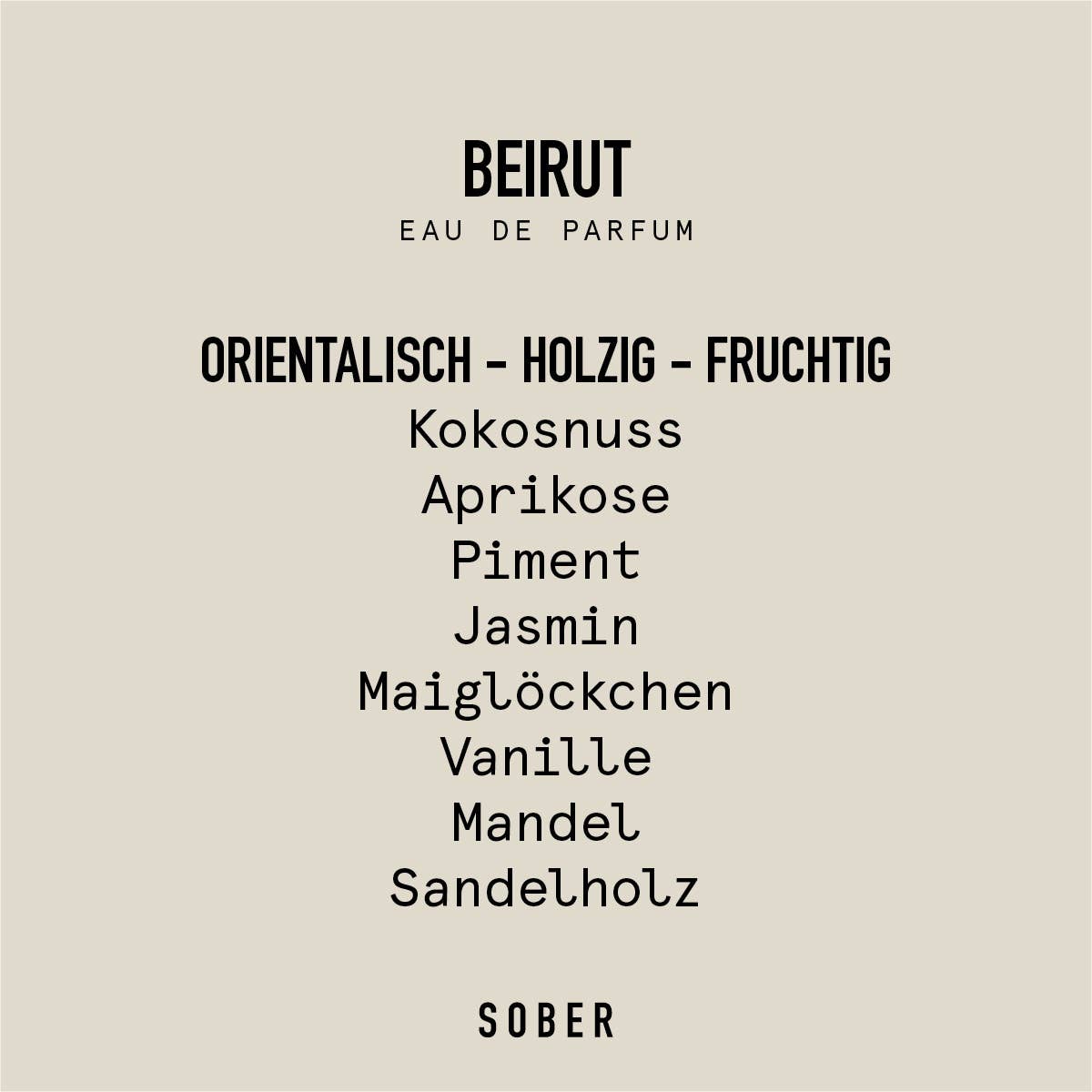 sober - Wholesale Perfume/Eau de Toilette - BEIRUT - Eau de Parfum2