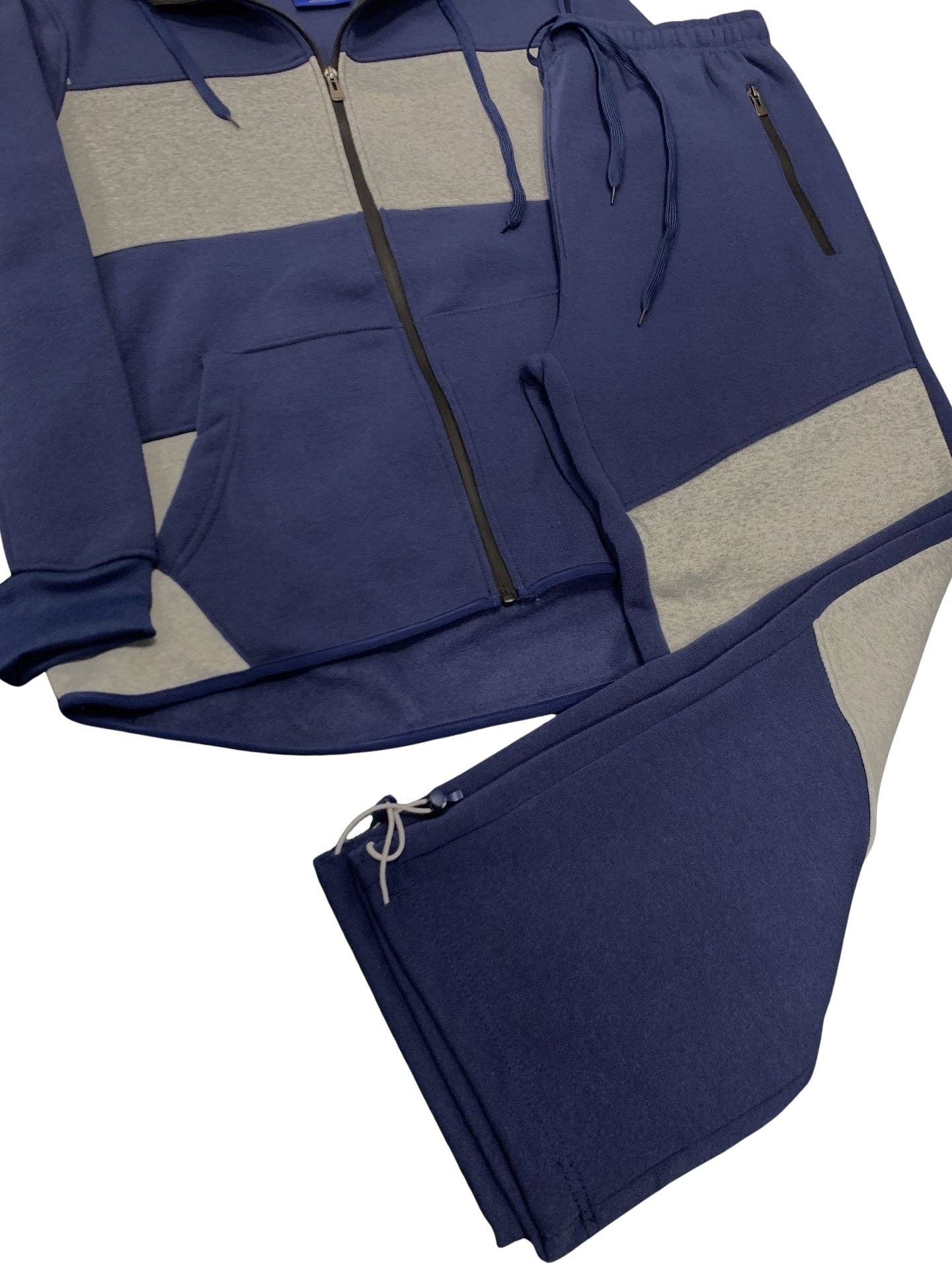 Royal Threads - Wholesale Tracksuit - Men's - Men’s Full Sweatsuit Cloud Fleece Sweat jacket with Warm winter Sweat pants Matching Suit Outfit12