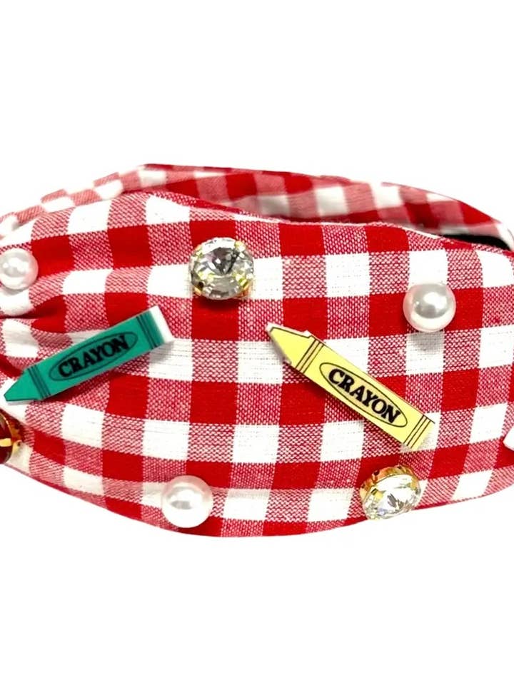 Back to School Crayon Stirnband für den Großhandel von Cora's Den