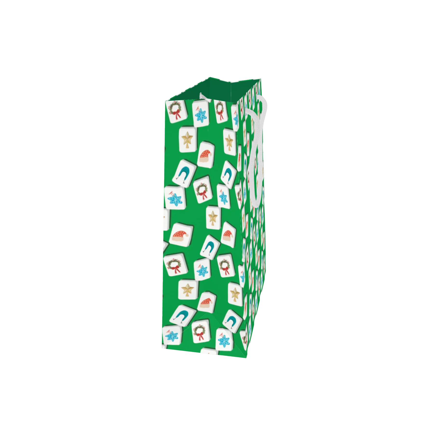 Hey Y'all Party - Wholesale Gift Bag - Green Mahjong Holiday Gift Bag3