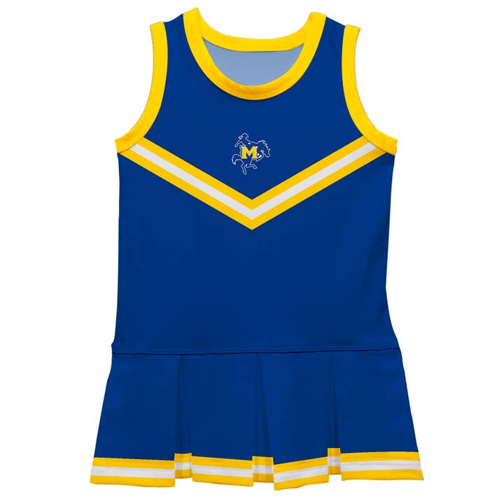 McNeese State Cowboys Blue Sleeveless Cheerleader Dress for wholesale by Vive La Fete