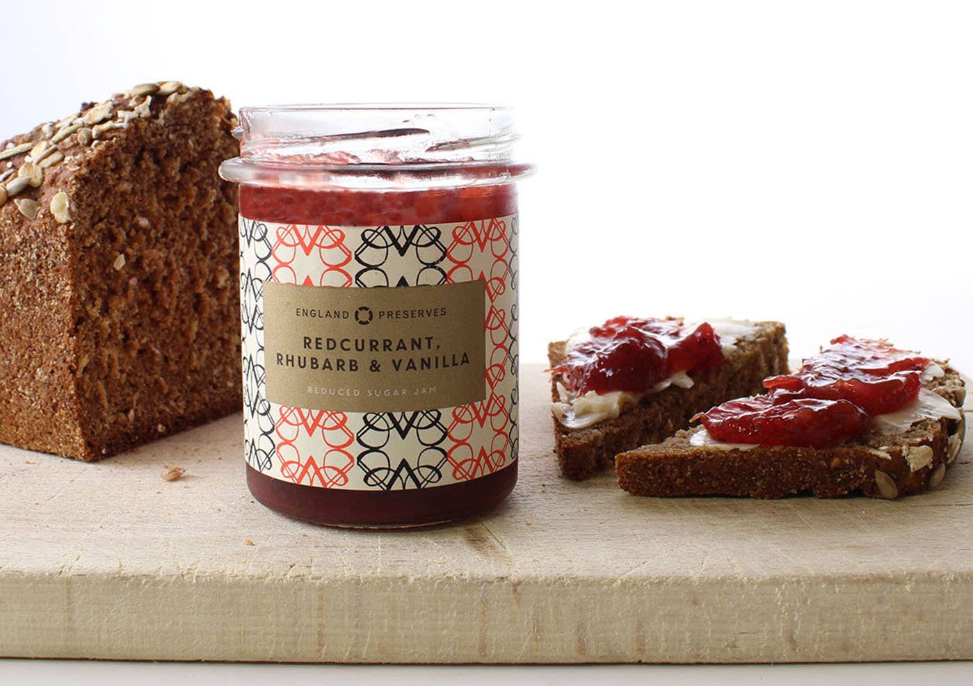 England Preserves – wholesale Jam/jelly – RHUBARB & CUSTARD - LOW-SUGAR JAM1