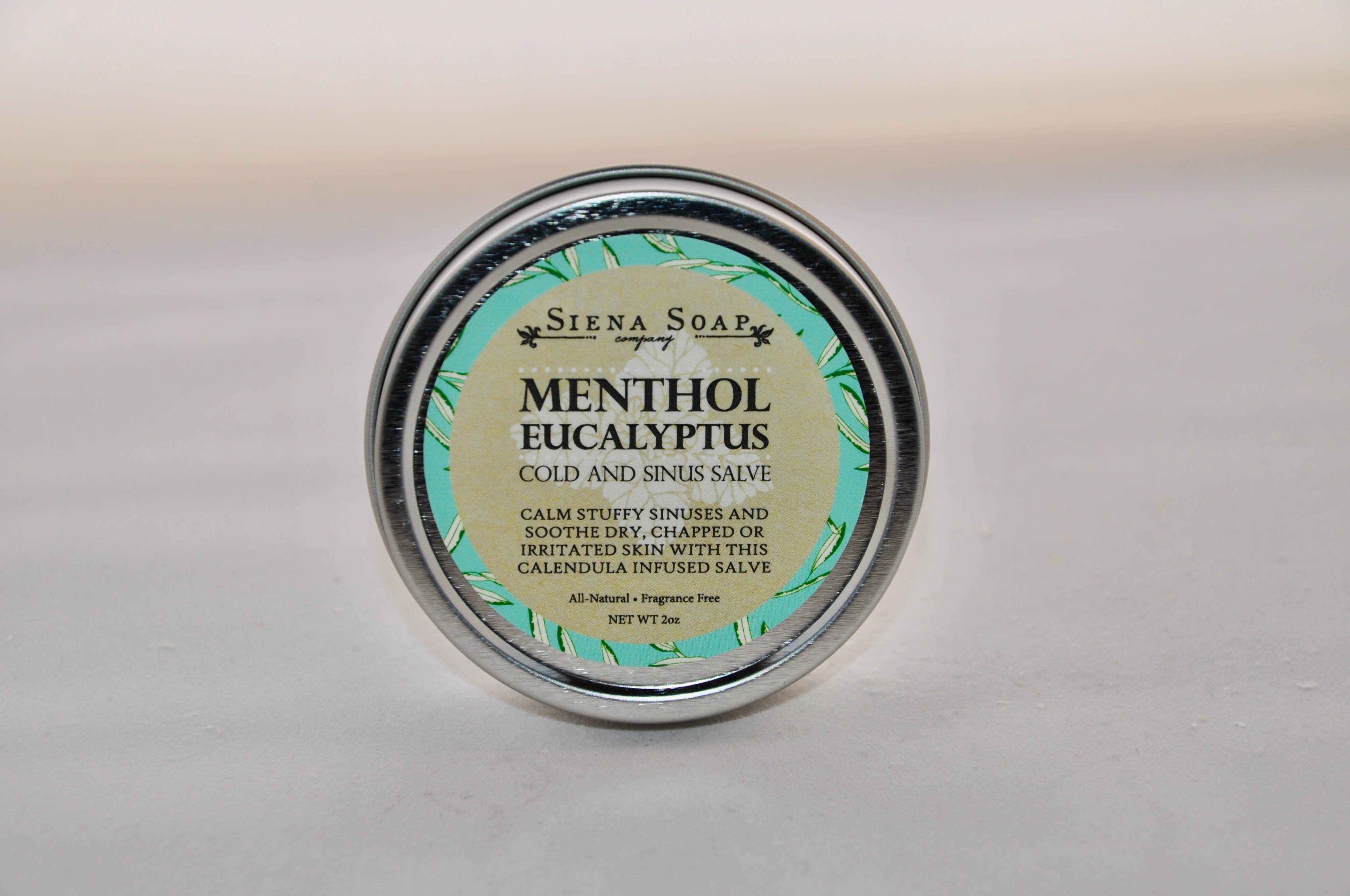 Siena Soap Company - Wholesale Healing Salve/Balm/Cream - Menthol Cold and Sinus Salve