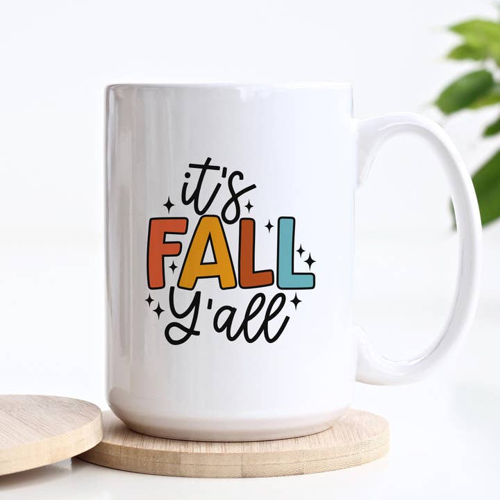 It's Fall Y'all, tasse d'automne, tasse à café d'automne, cadeaux d'automne pour la vente par Heart & Willow Prints