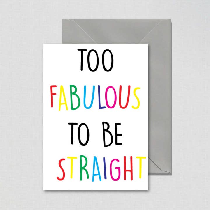 Too Fabulous LGBTQ+ Birthday Cards for wholesale by Cheeky Chops Cards & Wanky Candles