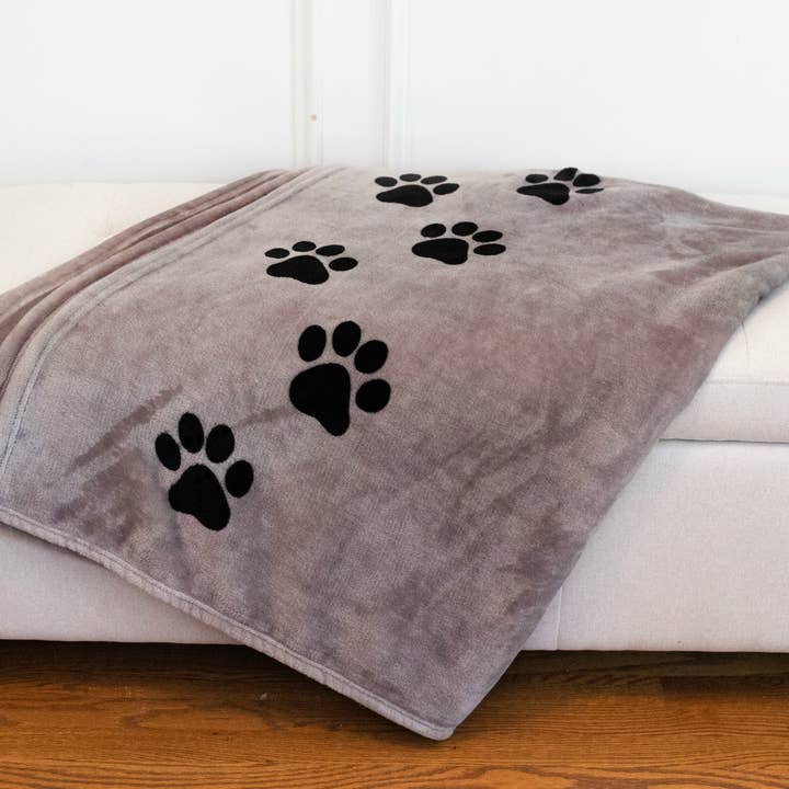 The Grandparent Gift Co. Inc. – wholesale Throw blanket – Pawprints Left By You Sympathy Pet Loss Hugs Blanket 60996