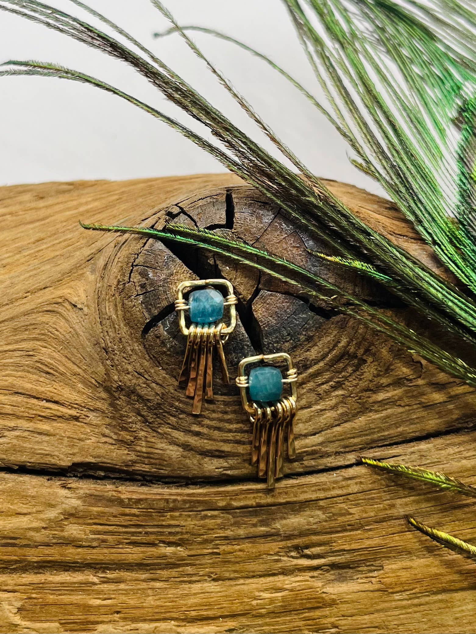 Rachel Renee Jewelry - Wholesale Dangle Earrings - GRETA Dainty Fringe Gemstone Studs - More Colors Available11