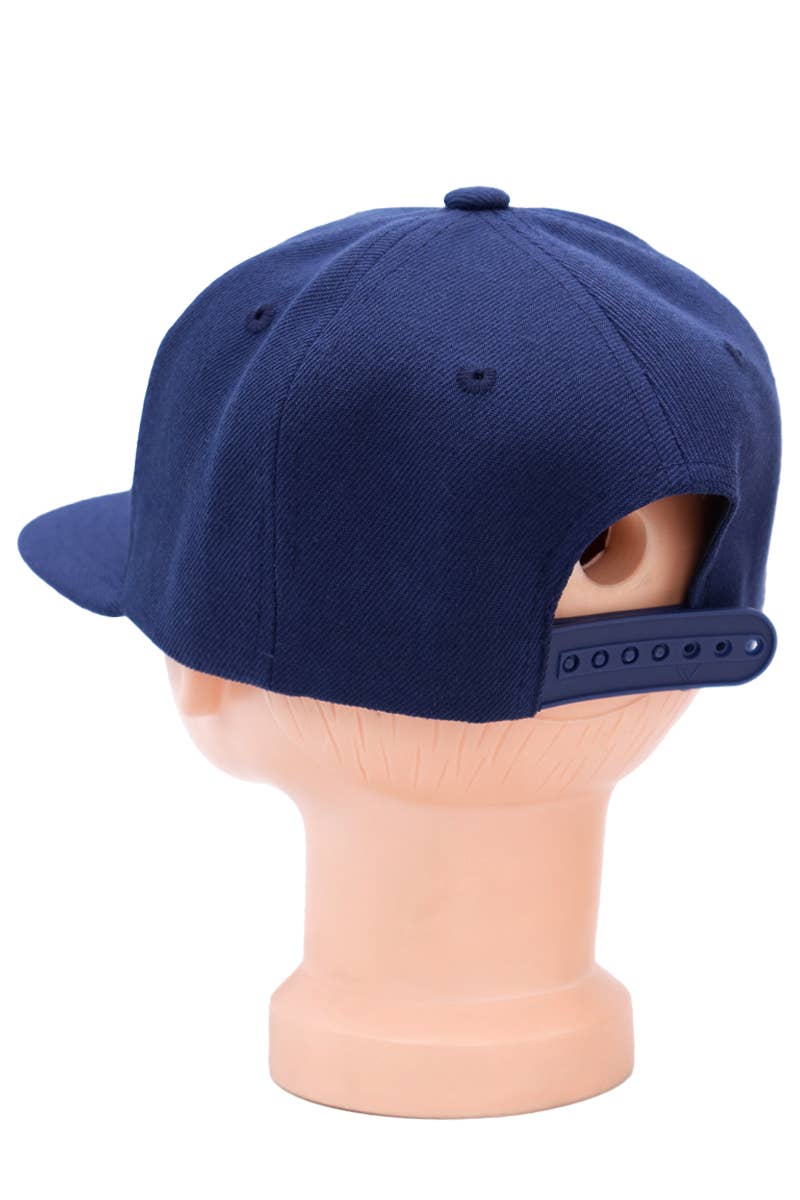 Cap Zone - Wholesale Baseball Cap - Kids - Kids Solid Twill Snap Back Flat Bill Cap23
