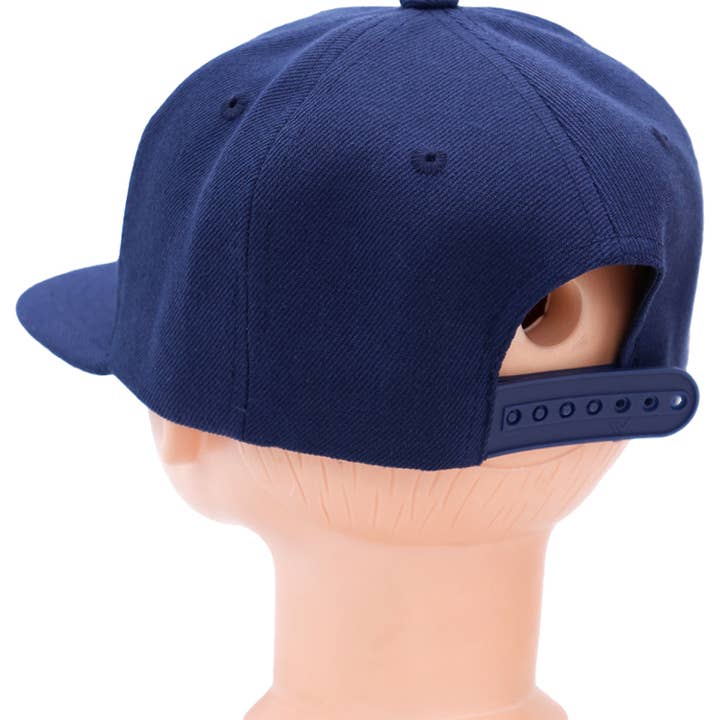 Cap Zone - Wholesale Baseball Cap - Kids - Kids Solid Twill Snap Back Flat Bill Cap23