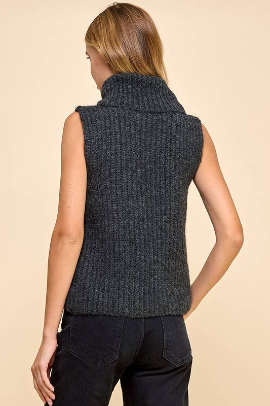 CHARCOAL CW2534-Turtle Neckline Sweater  for wholesale on Faire3