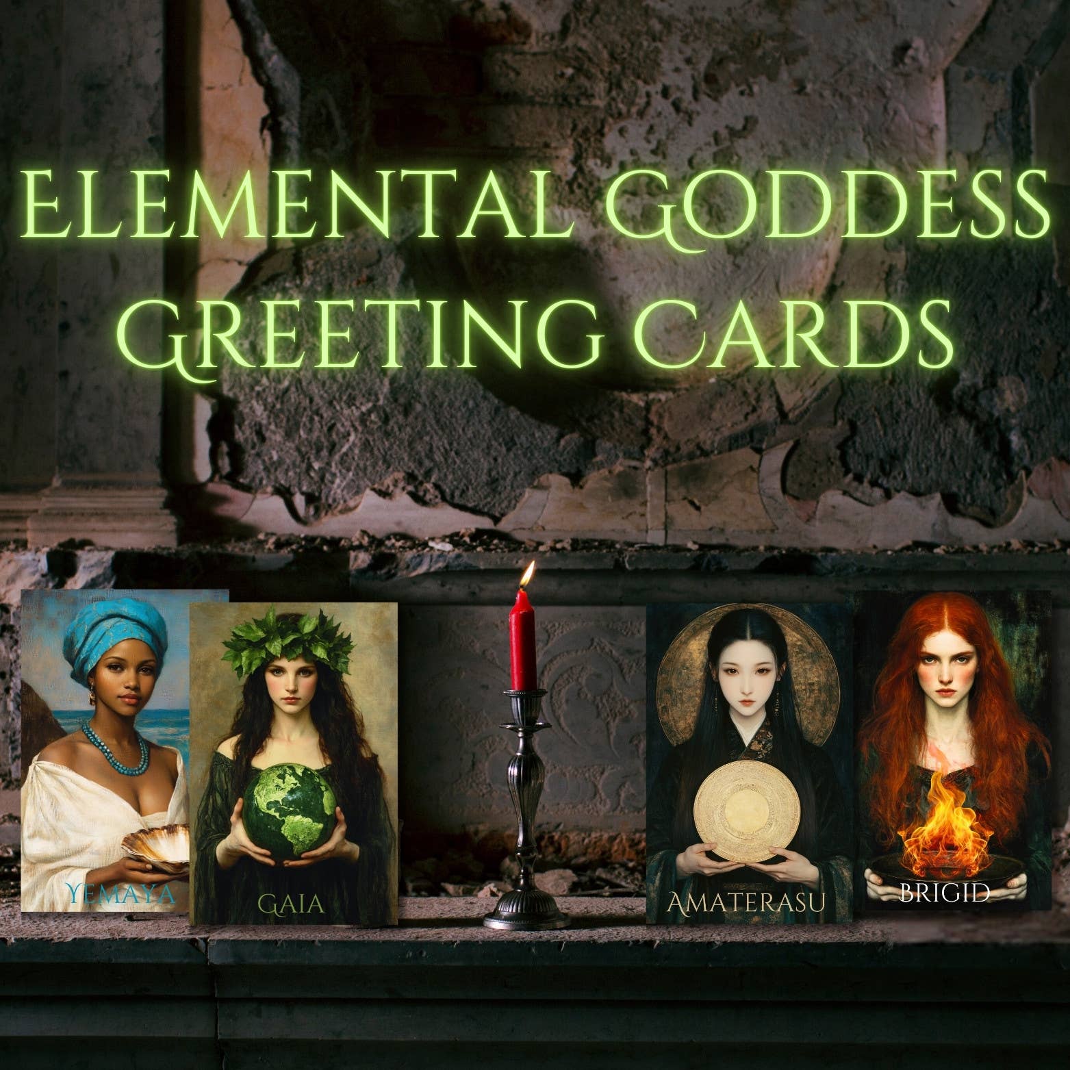 Ye Curiosity Shoppe - Wholesale Everyday Greeting Card - Elemental Goddess Greeting Cards 0