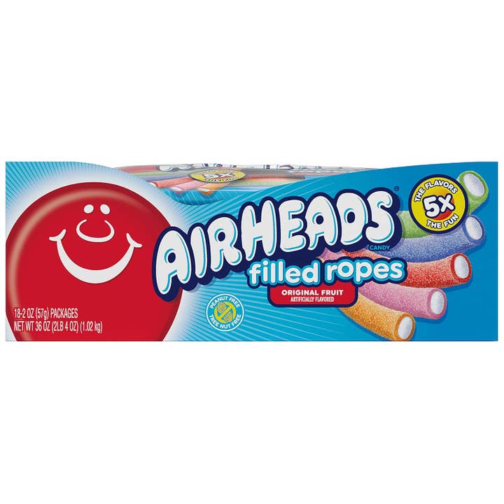 Horizon Top Market - Wholesale Gummy - AIRHEADS FILLED 2 OZ ROPES x 18