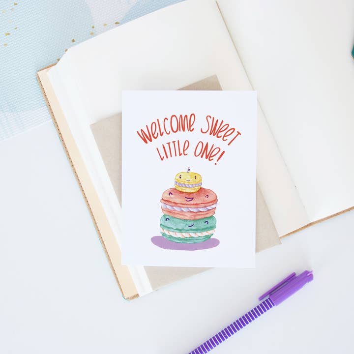 Bem-vindo Sweet Little One! Cartão por atacado de Hop & Flop