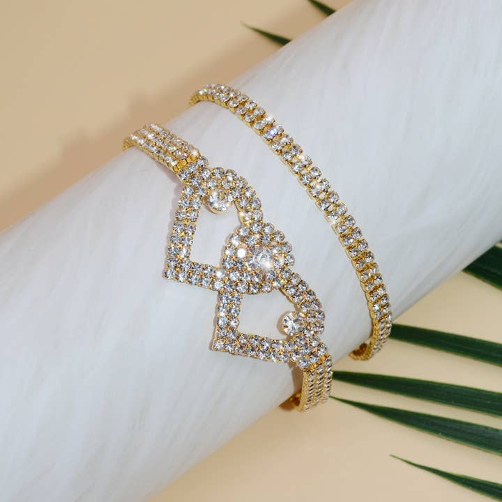 TOBILLERA CORAZÓN BRILLANTE para venta al por mayor de Ashlen