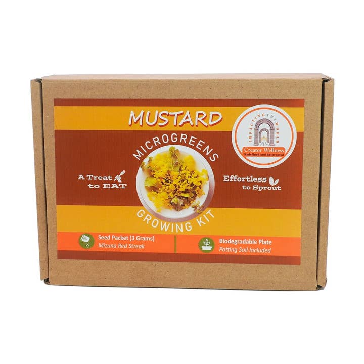 Mustard Microgreens Growing Kit, Easy Indoor Gardening for wholesale by Creator Wellness