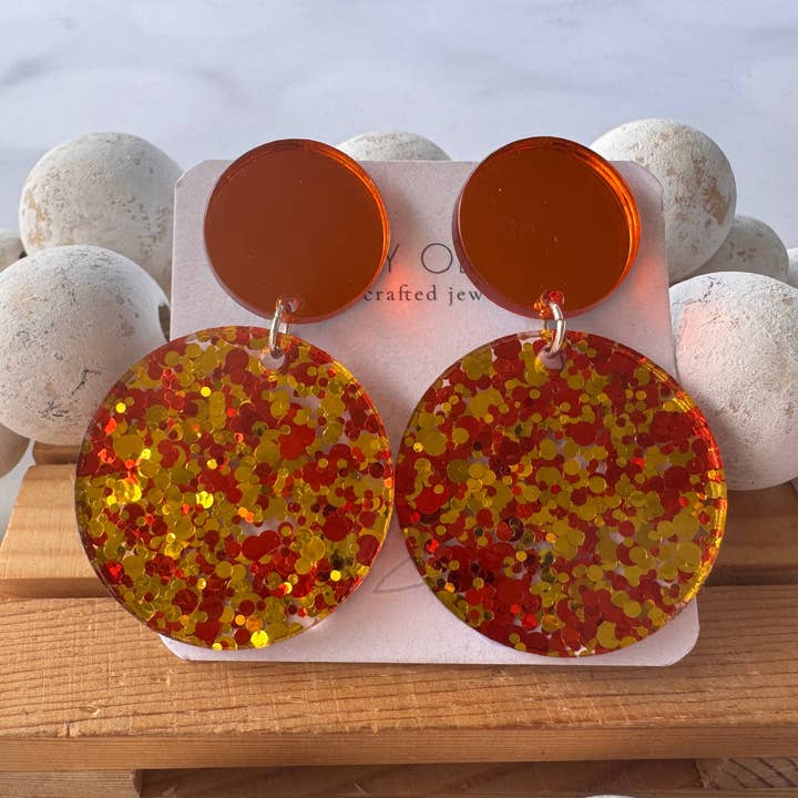 Sparkly Fun Confetti Fall Dangle Earrings for wholesale by Truly Olive