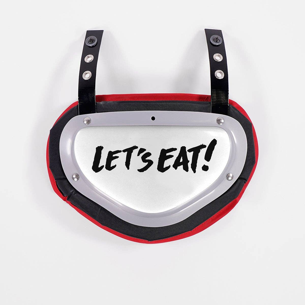 White Let's Eat Sticker for Back Plate for wholesale on Faire6