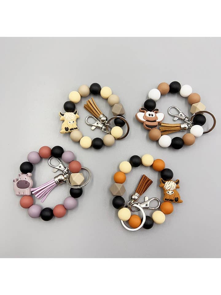 Keypus - Cartoon Animal Tassel Silicone Keychain for wholesale by WEST AUSSIE SUPPLIES