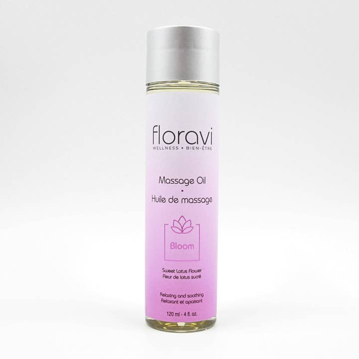 Huile à massage - BLOOM pour la vente par Floravi