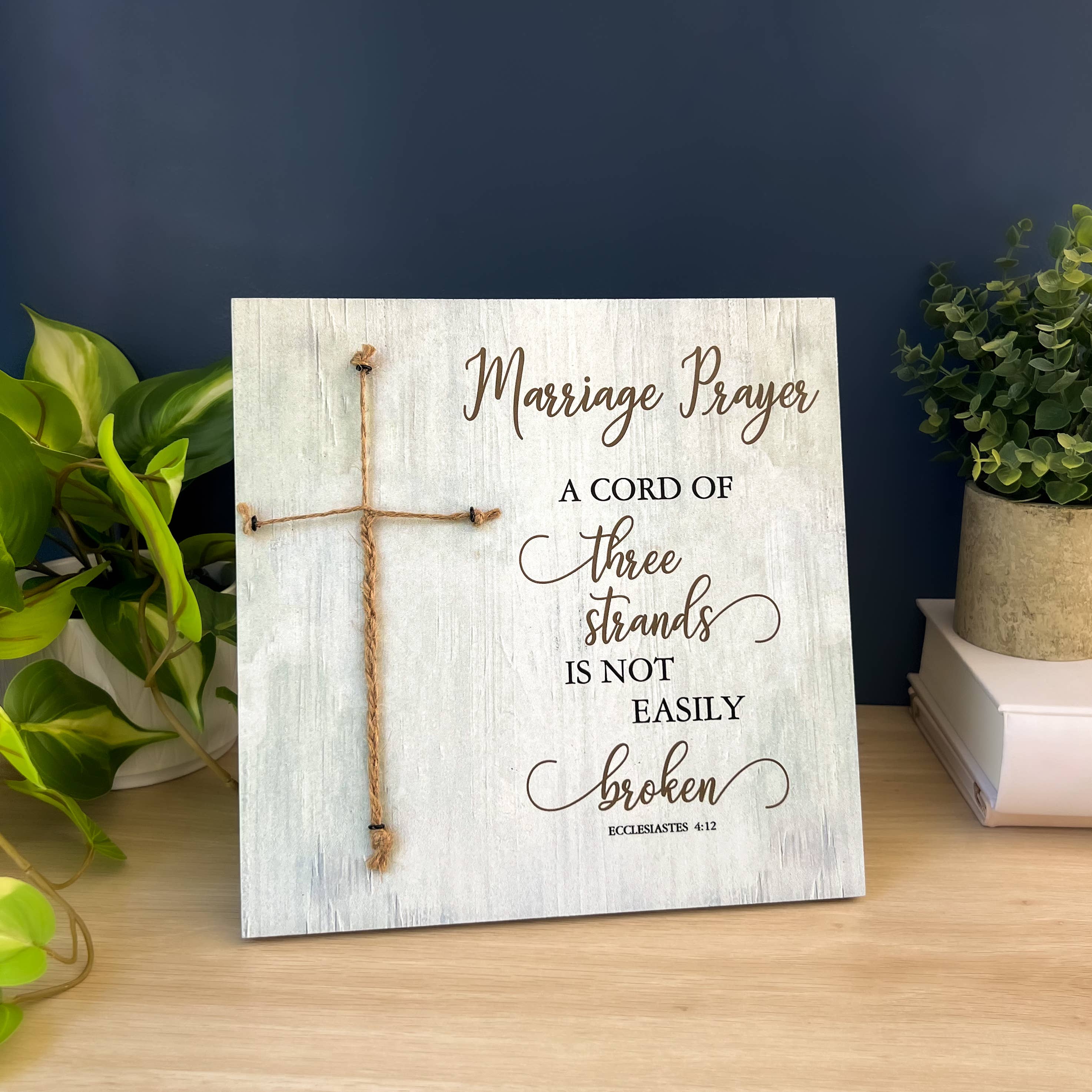 Abbey + CA Gift - Wholesale Plaque - Cord of Three Strands Plaque