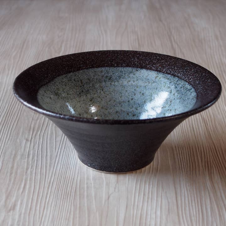 Mt. Fuji Bowl 8.8" Flow Glaze for wholesale by Sensui