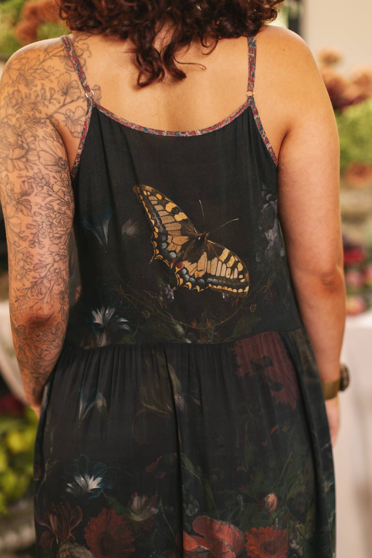 Market of Stars (USA) - Wholesale Dress - Women's - Flight of Fancy Bohéme Long Maxi Slip Dress w/Hummingbirds6
