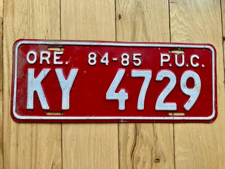 1984 Oregon Offentlige Forsyningskommission Nummerplade for engroshandel hos RusticPlates