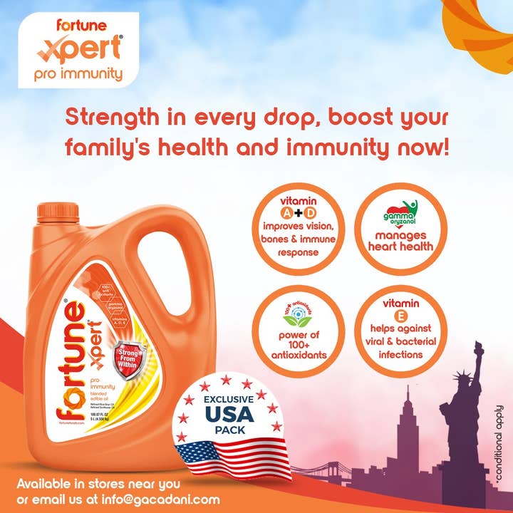 Organic Tattva - Wholesale Cooking Oil - Fortune Xpert Pro Immunity Oil in 5 Ltr. Jar