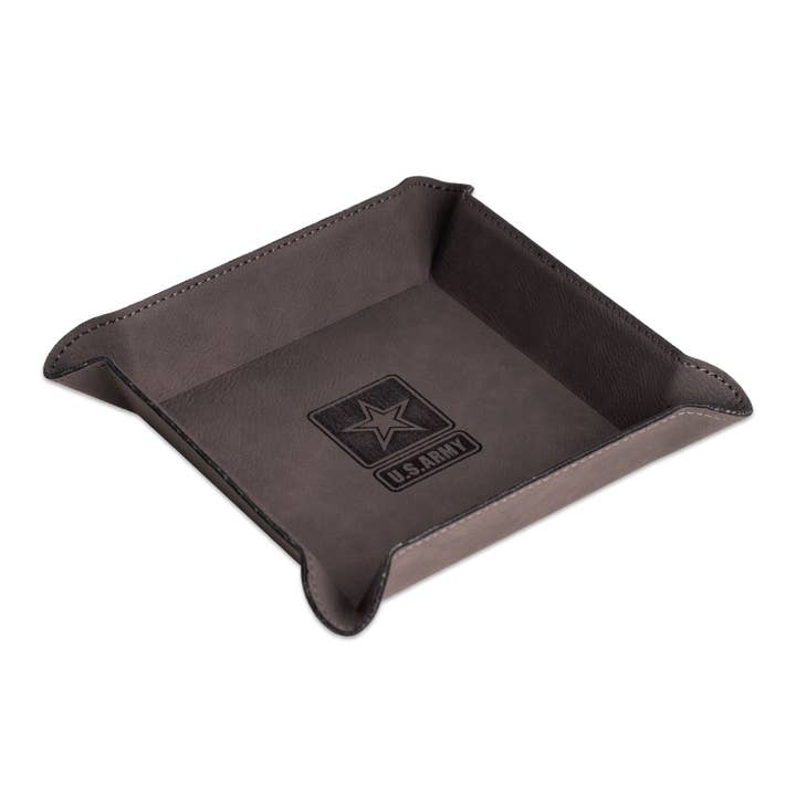 BANDEJA VALET gris con logo US ARMY para venta al por mayor de BeyBerk International