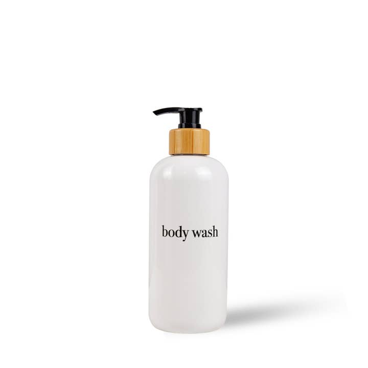 Joie Designs Co. | Refillable Bottles - Wholesale Soap Dispenser - Shampoo & Conditioner Bottle Sets - Refillable | White Dispensers | Bamboo or Plastic Tops13