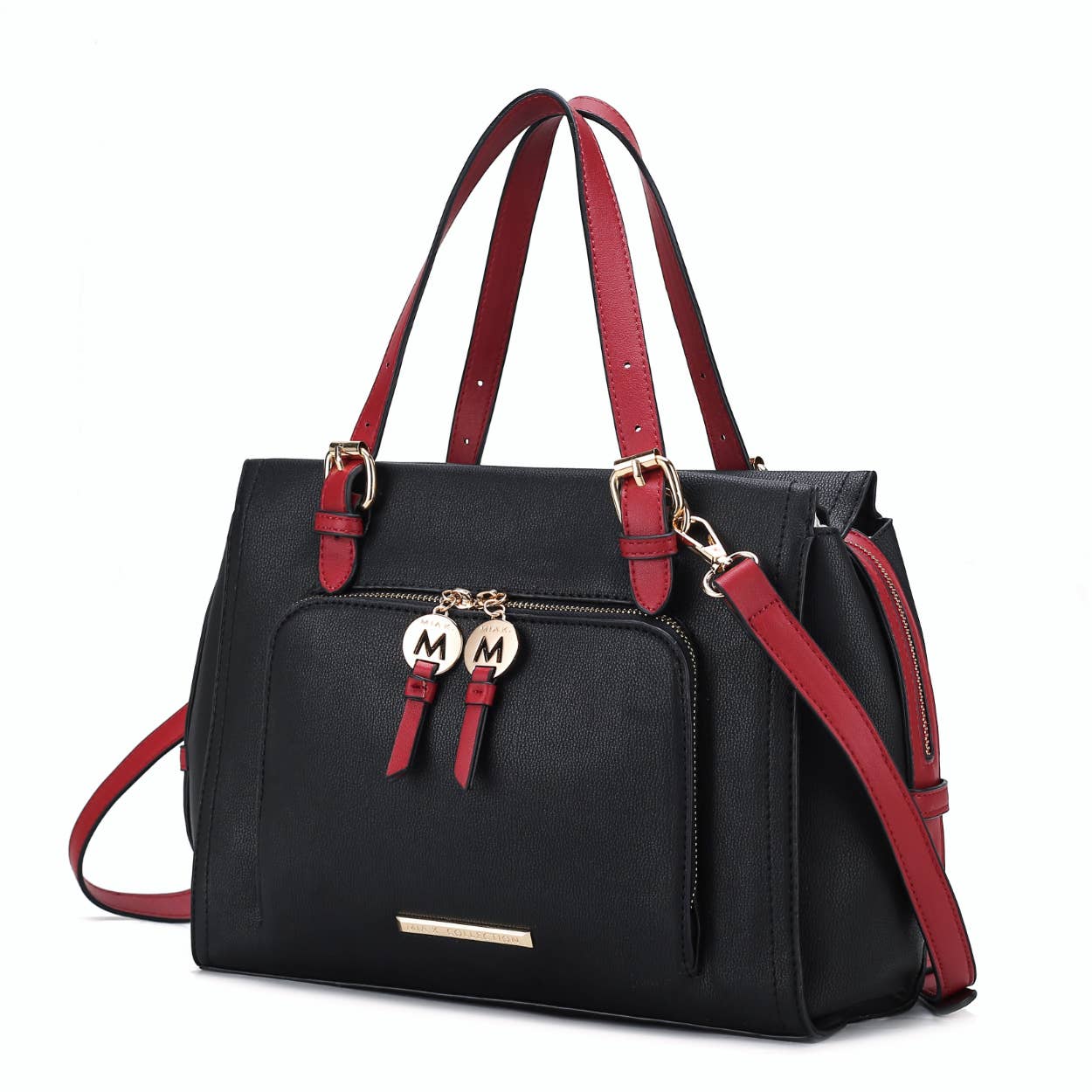 MKF Collection - Wholesale Satchel - Women's - Elise Vegan Leather Color-Block Women Satchel Bag by Mia k16