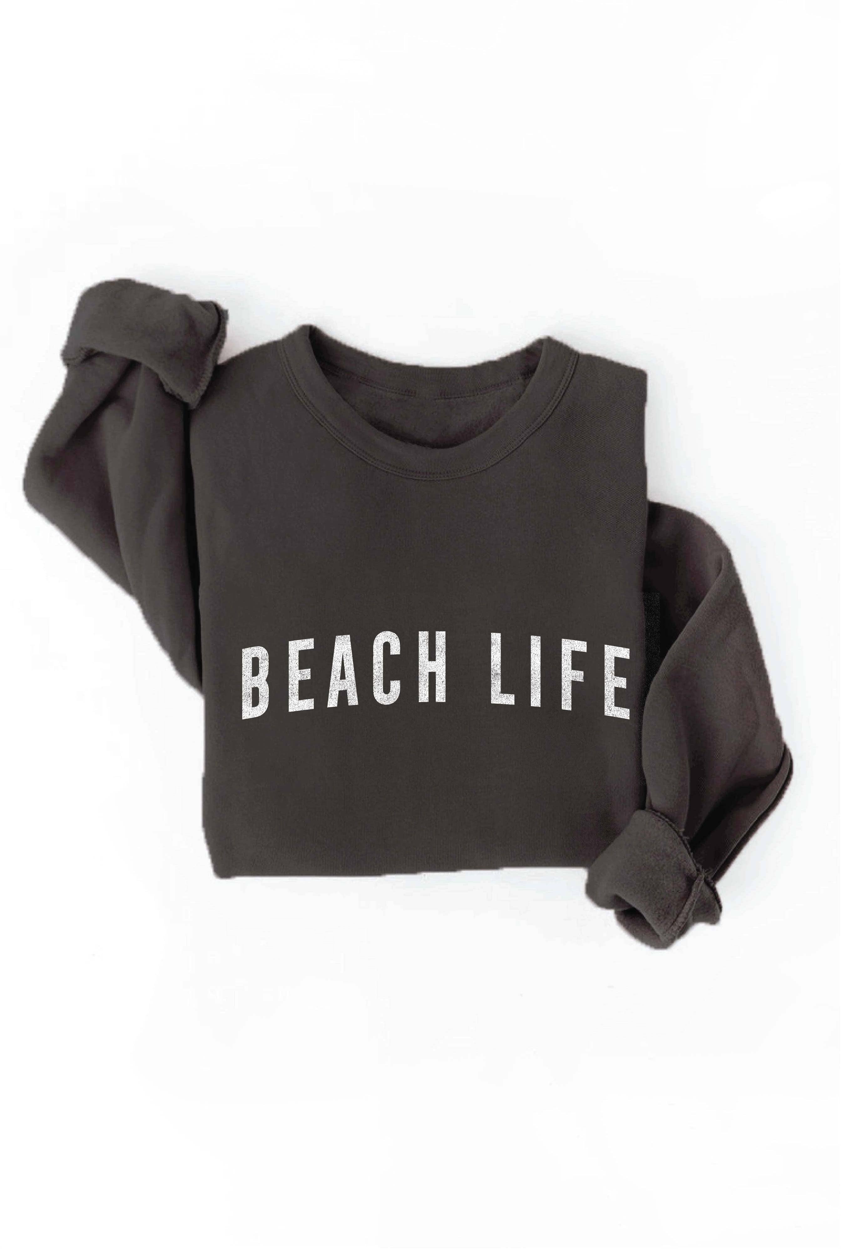 OAT COLLECTIVE - Vendita all'ingrosso Felpa stampata - Donna - Felpa con stampa BEACH LIFE1