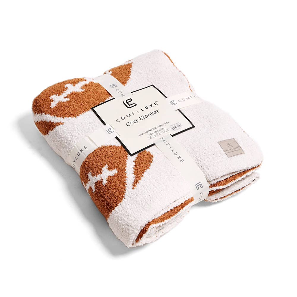 Sensibling Corp. - Vente Plaids - Plaid réversible à motif de football1