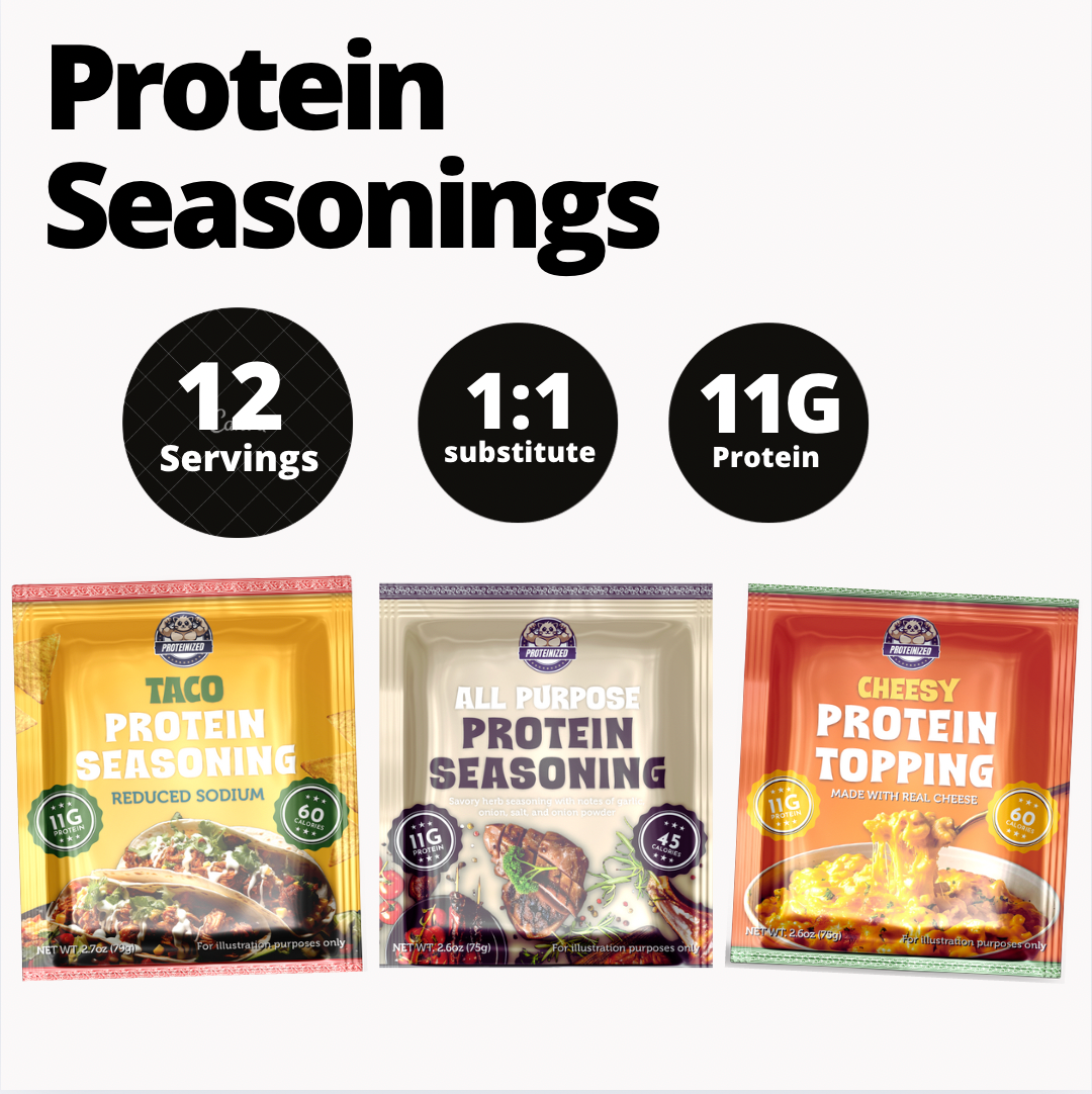 Proteinized – wholesale Dried spice mix – Complete Protein Seasoning Bundle- Variety Pack (12 Servings) & E-Cookbook1