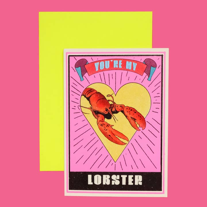You're My Lobster Greeting Card | Valentine's | Anniversary for wholesale by Fawn & Thistle Ltd (US Duties Paid)