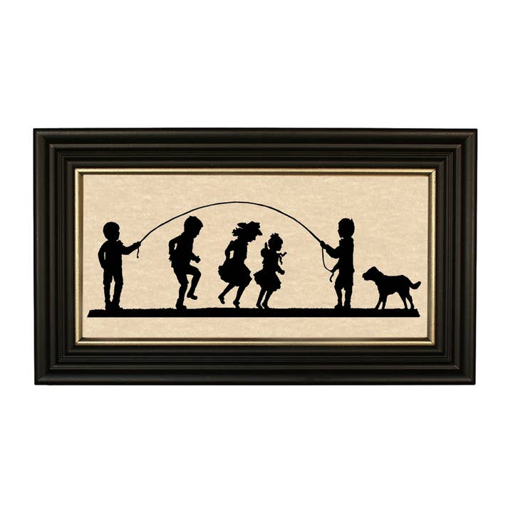 Springseil Papierschnitt Vintage Silhouette, 5" x 10" für den Großhandel von Madison Bay Co. - Historical Home Decor Reproductions