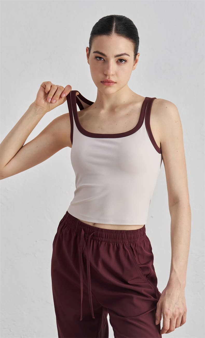 91thelabel – wholesale Athletic top – Women′s – Megan Color Contrast Tank Active Top2