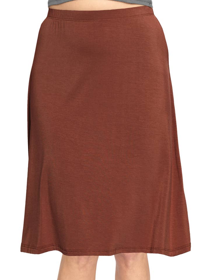 Knee Length A-Line Flowy Skirt | Small to 5X for wholesale by Stretch Is Comfort
