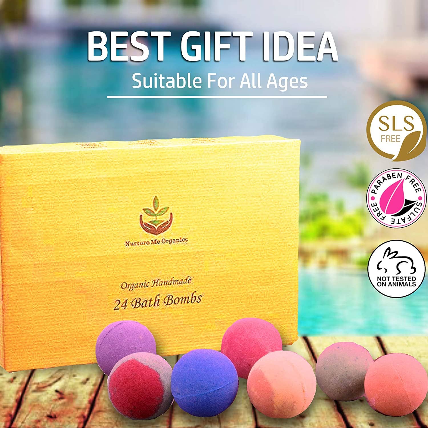 Pure Parker - Wholesale Bath Bomb/Fizz - Nurture Me 24 Bath Bombs, Natural with Shea & Cocoa Butter1