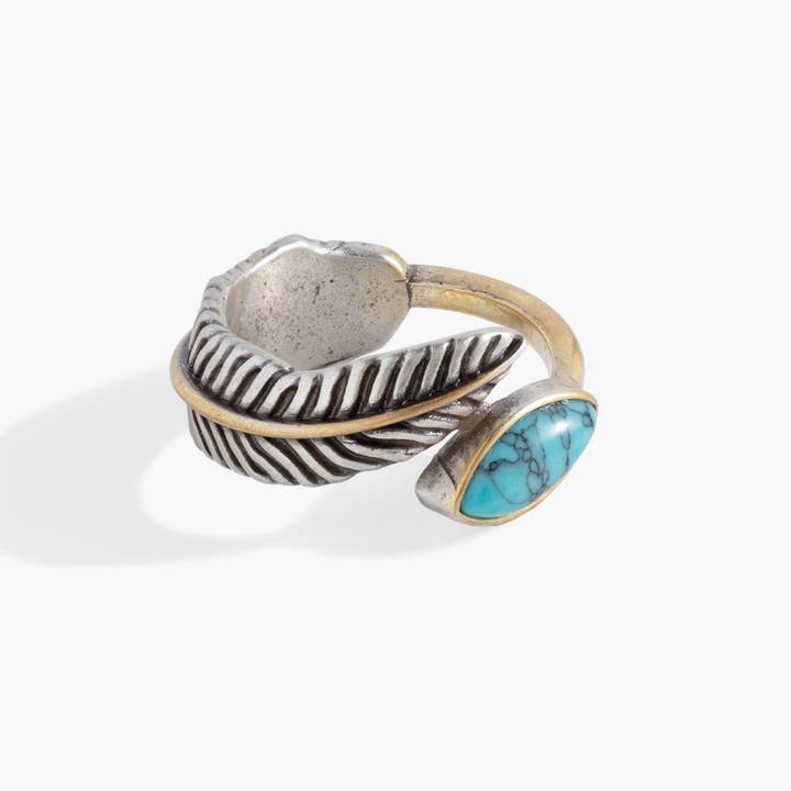 Alex + Ani - Wholesale Cocktail/Statement Ring - Turquoise Feather Ring