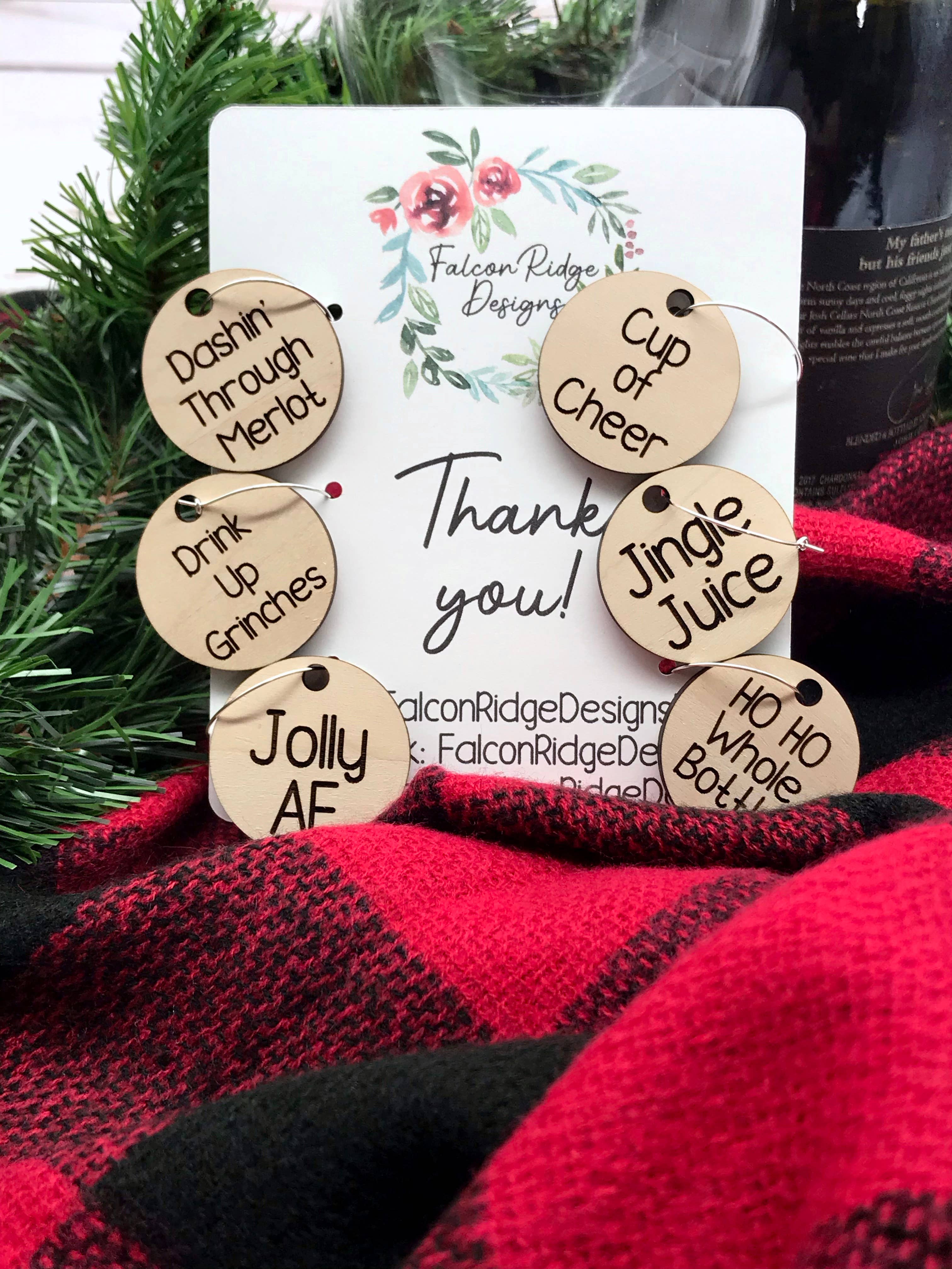 Falcon Ridge Designs LLC - Wholesale Wine Charm - Christmas Wine Charms, Funny Wine Charms set of 61