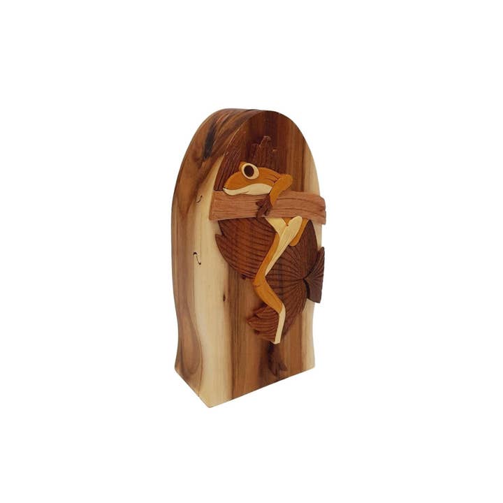 Karving Studio - Wholesale Decorative Box - Hanging Tree Frog - Hand Carved Keepsake Gift Box