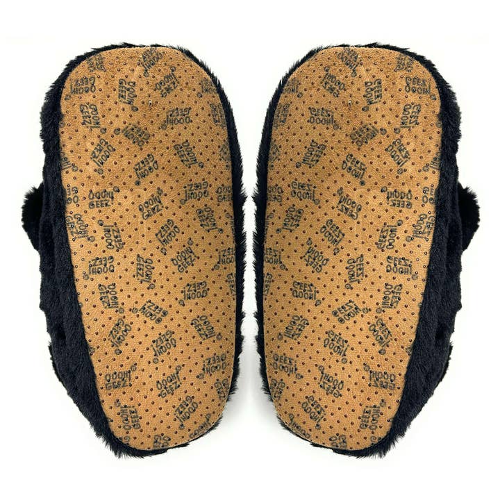 Oooh Yeah/Sock It Up/Oooh Geez Slippers - Wholesale Slippers - Kids - Homer the Black Bear | Kid's Plush Non Slip Slippers