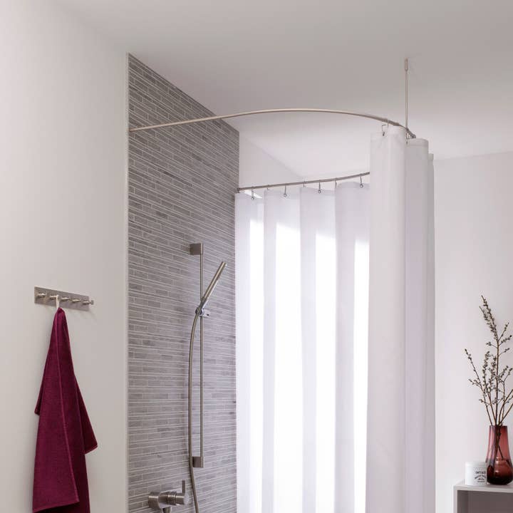PHOS Design GmbH - Wholesale Towel Holder/Hanger - Semicircular shower curtain rod, curved and extended3