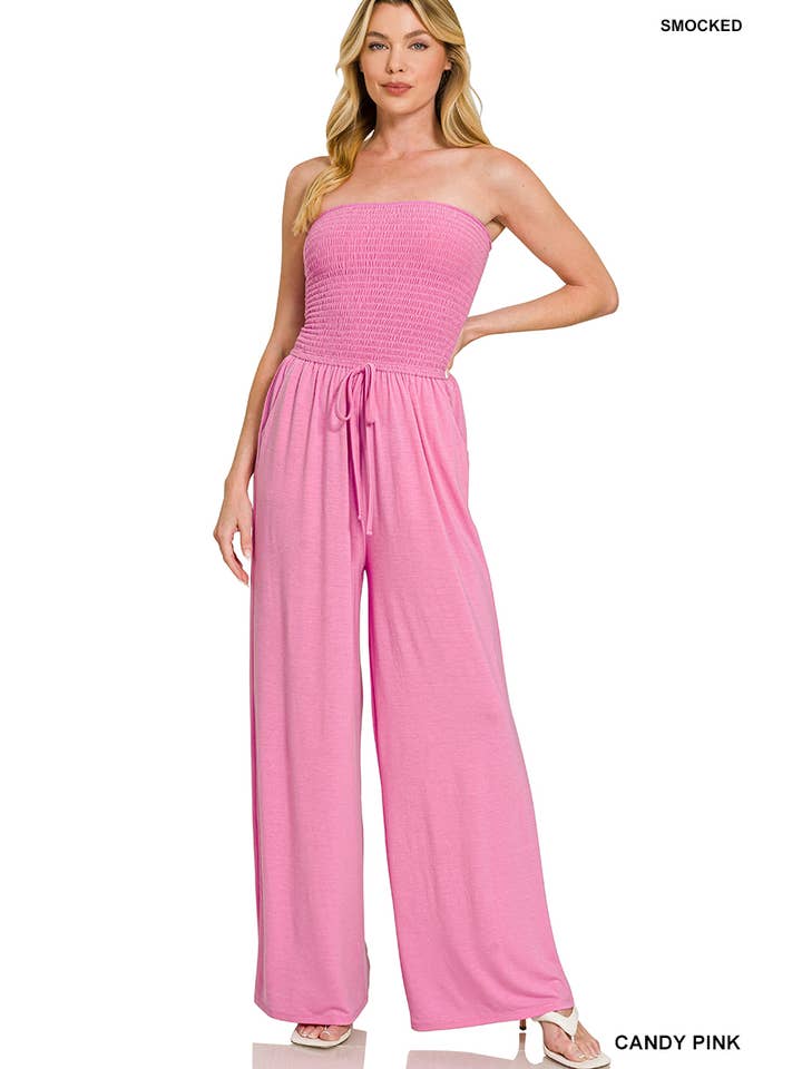 Vanilla Monkey - Wholesale Jumpsuit - Women's - Smocked Tube Top Jumpsuit4
