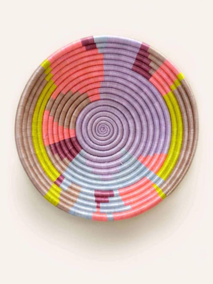 Rwanda African bowl - Fuchsia and Mustard for wholesale by The African Home Goods