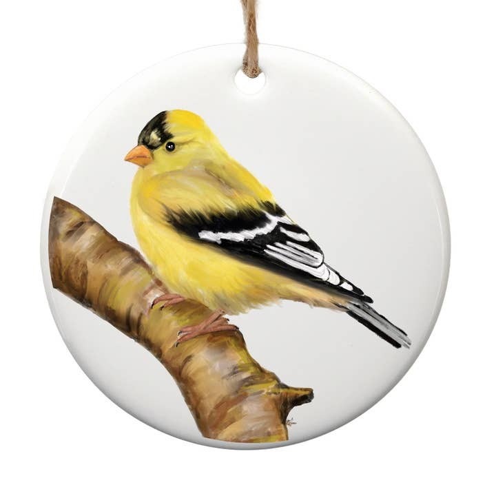 Ornamento de Cerâmica Pintassilgo Americano por atacado de MerikaArt